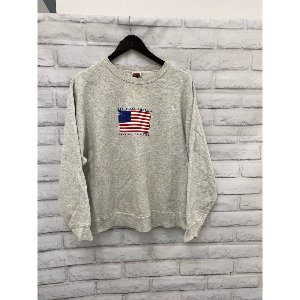 Fruit Of The Loom Preshrunk Heavy "Cotton God Bless America" Large